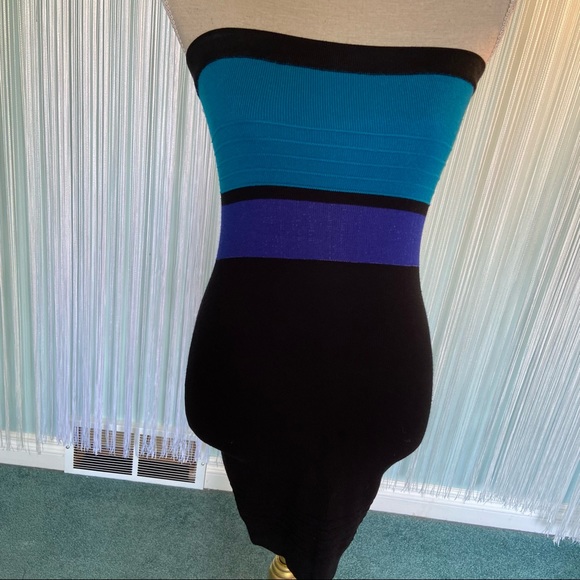Multi Tone Knit Ribbed Dress Size XS - Picture 1 of 16